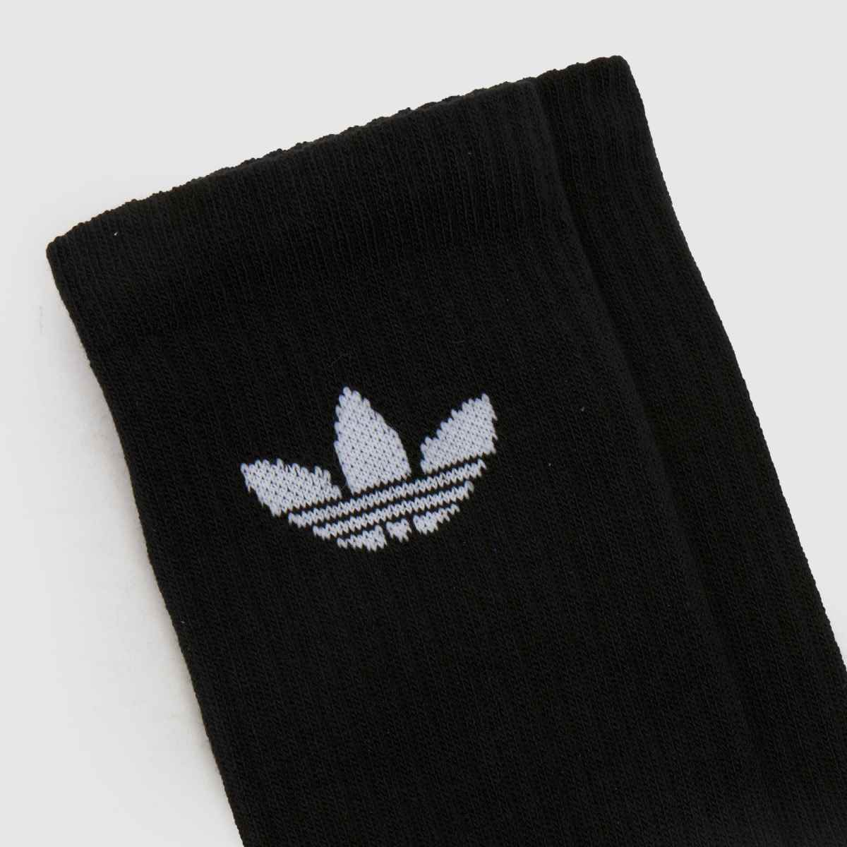 Schuh Adidas Originals Crew Sock 3 Pk In Black & White