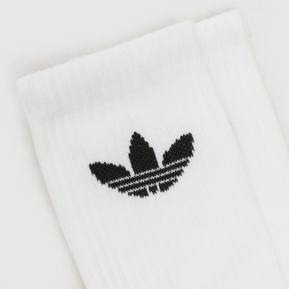 Schuh Adidas Originals Crew Sock 6 Pk In White & Black