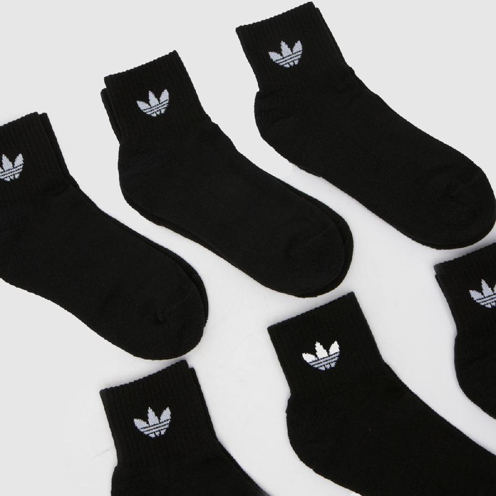 Schuh Adidas Originals Mid Ankle Sock 6 PK In Black
