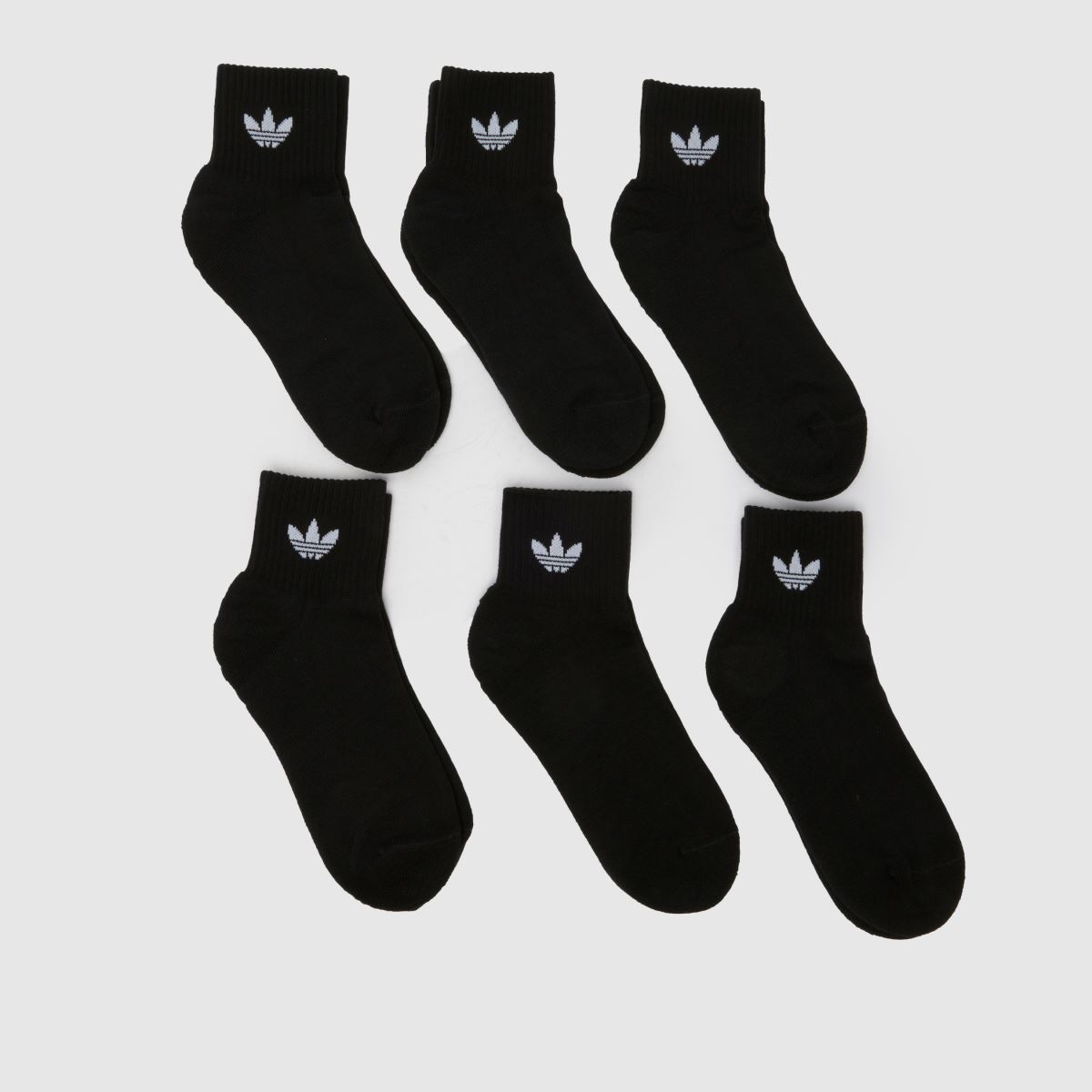 schuh adidas Originals Mid Ankle Sock 6 PK in Black