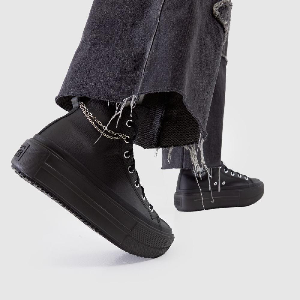 Schuh Converse All Star Double Stack Pierced In Black