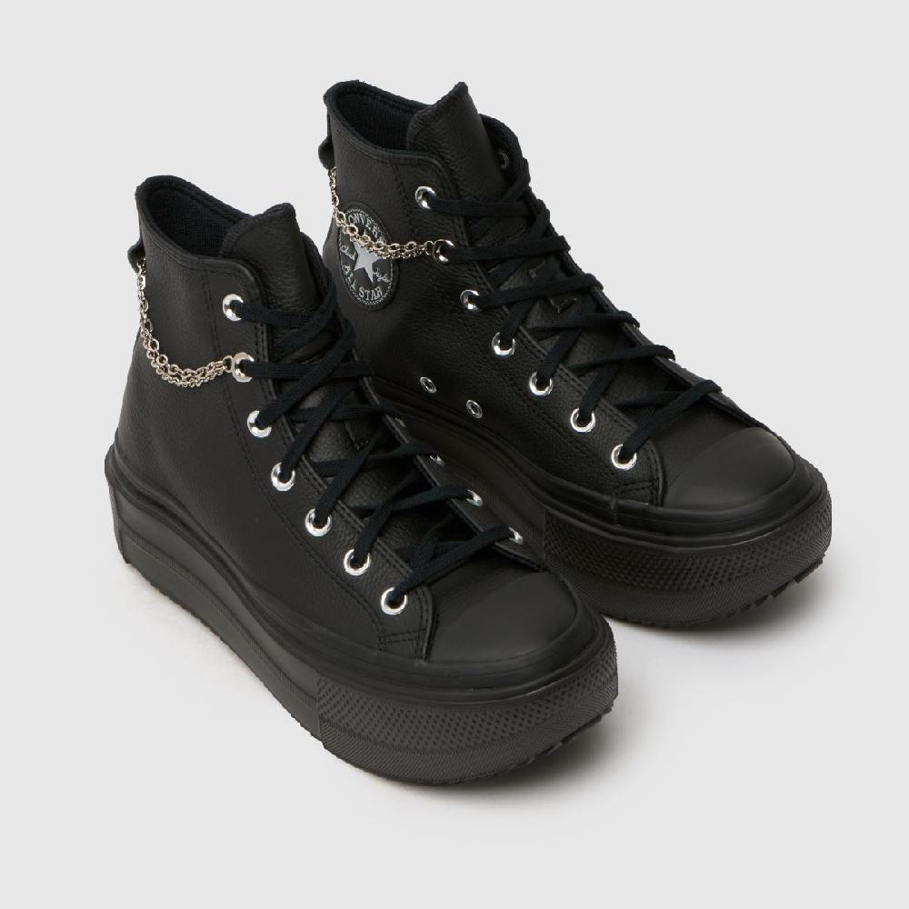 Schuh Converse All Star Double Stack Pierced In Black
