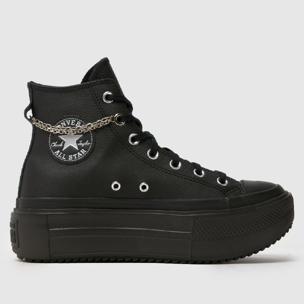 schuh Converse All Star Double Stack Pierced in Black