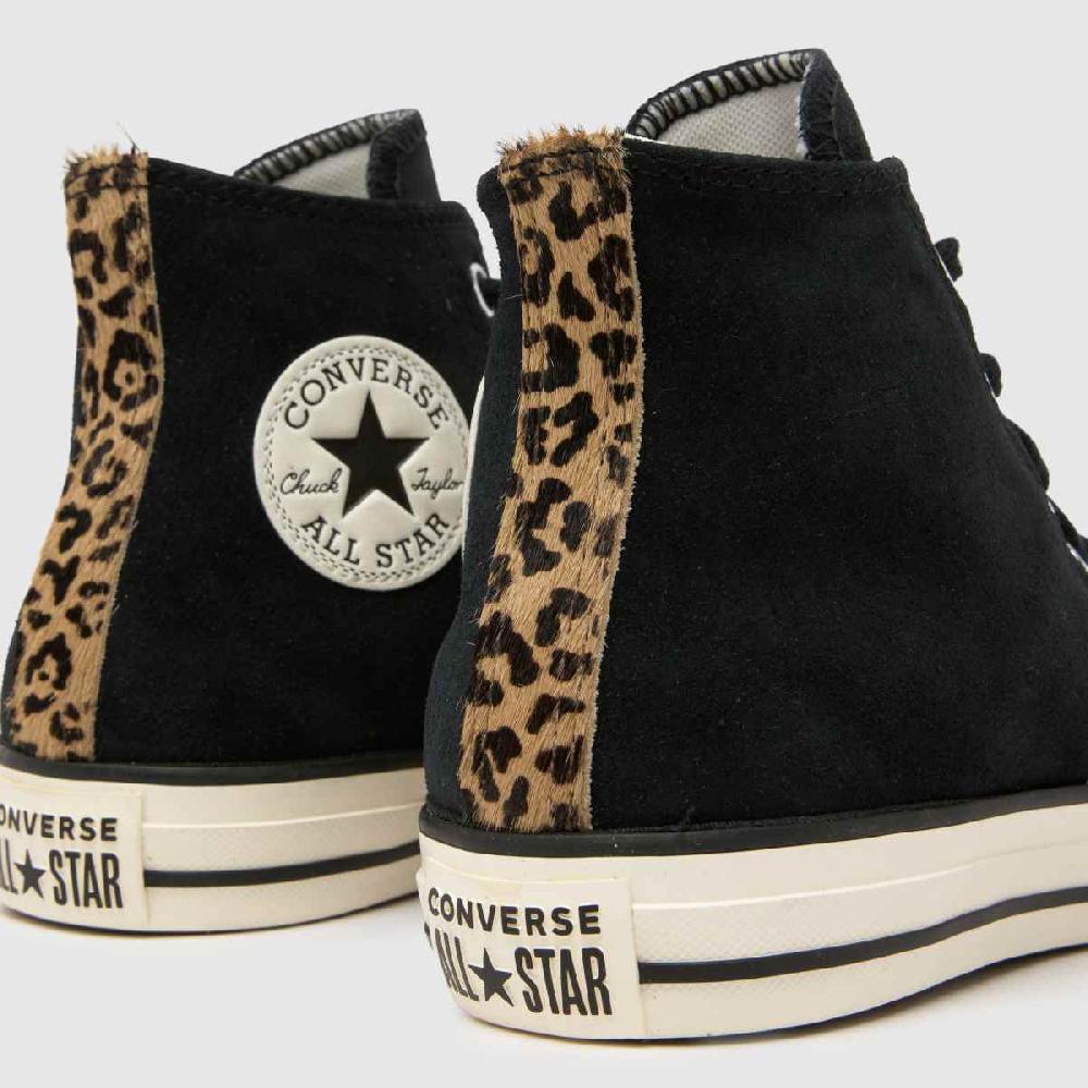 Schuh Converse All Star Hi Winterluxe Leopard In Black Multi