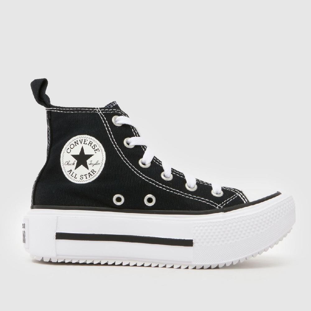schuh Converse All Star Lift Double Stack Girls Junior in Black