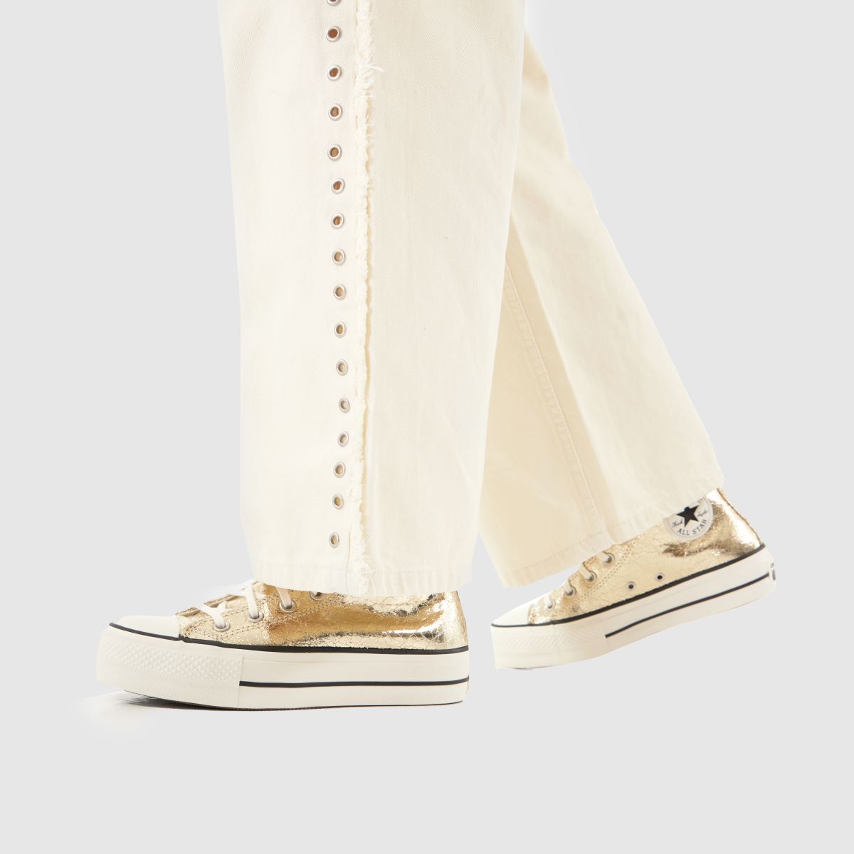 Schuh Converse All Star Lift Elevated Shine In Gold
