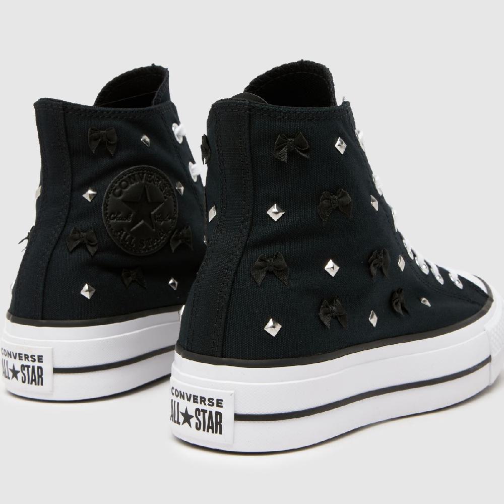 Schuh Converse All Star Lift Hi Stud In Black & White