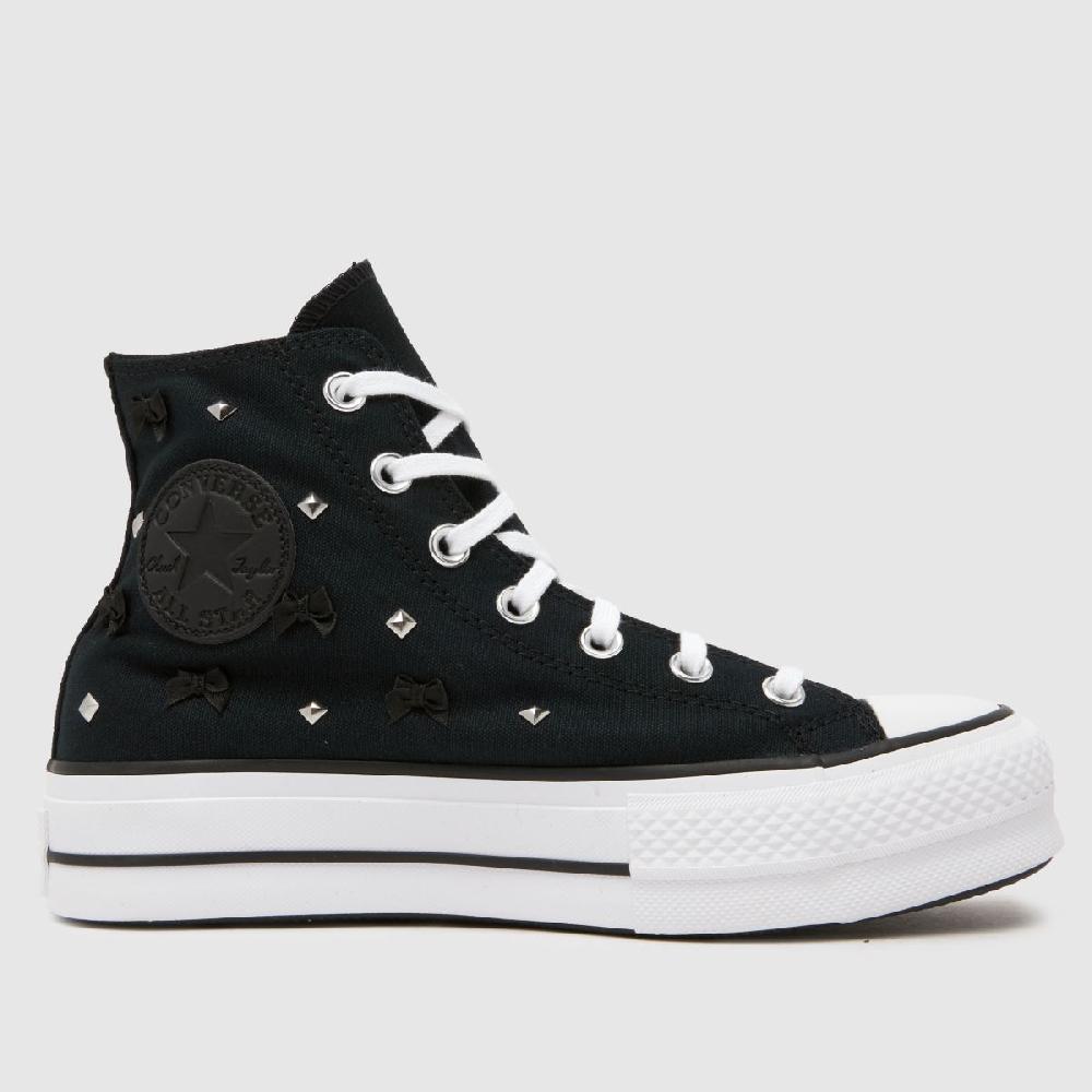 schuh Converse All Star Lift Hi Stud in Black & White