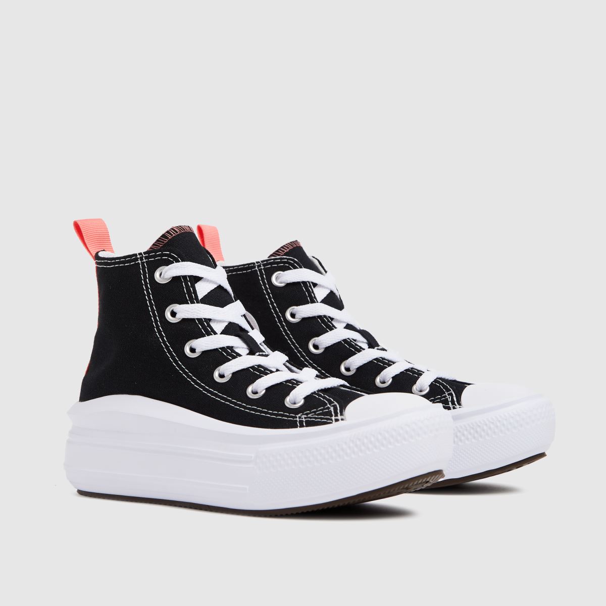 Schuh Converse All Star Move Hi Girls Junior In Black & Pink