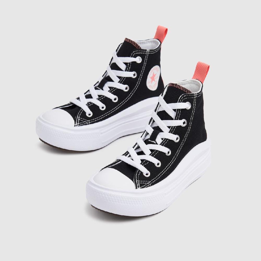 Schuh Converse All Star Move Hi Girls Junior In Black & Pink
