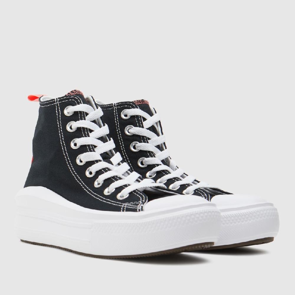 Schuh Converse All Star Move Hi Girls Youth In Black & Pink