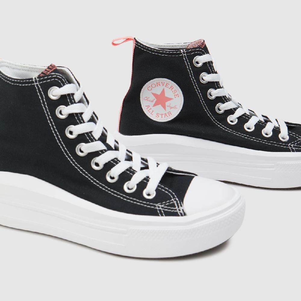 Schuh Converse All Star Move Hi Girls Youth In Black & Pink