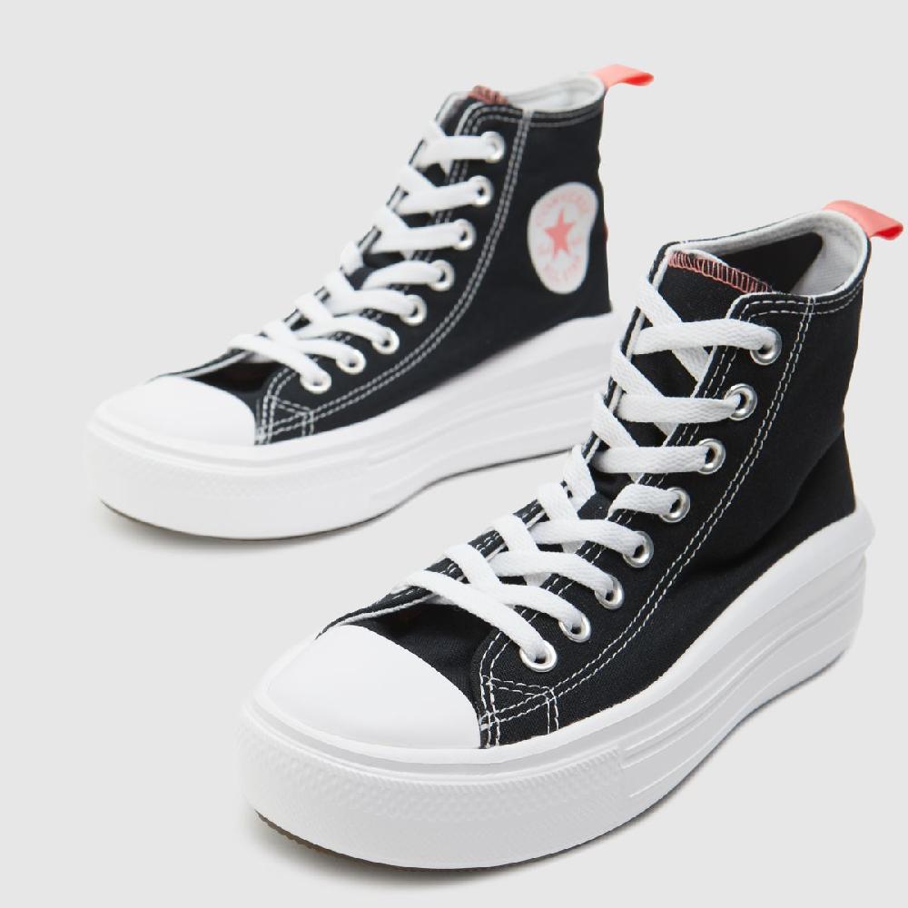 Schuh Converse All Star Move Hi Girls Youth In Black & Pink