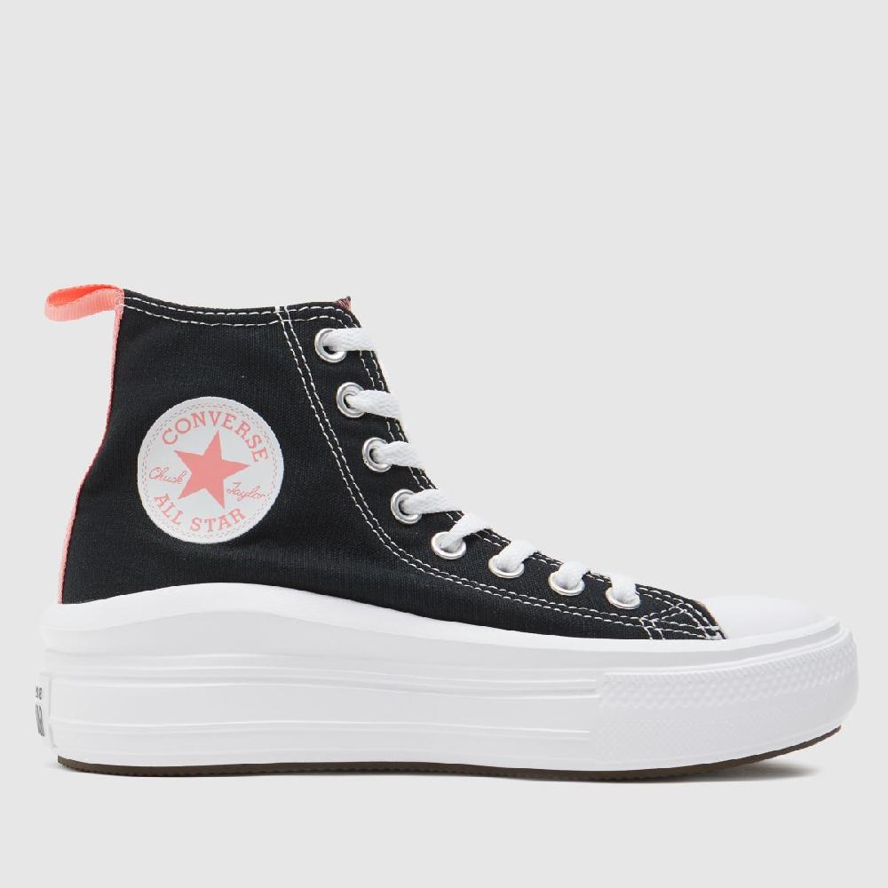 schuh Converse All Star Move Hi Girls Youth in Black & pink