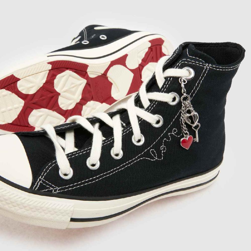 Schuh Converse Chucks In Love All Star Hi In Black & White