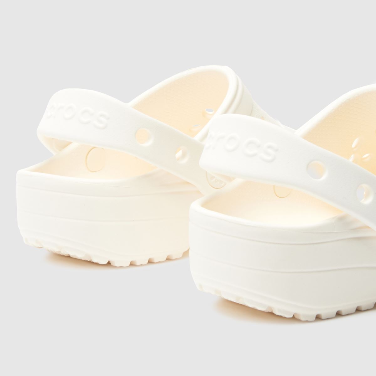 Schuh Crocs Classic Floral Cut Out Clog Girls Junior In Off-White