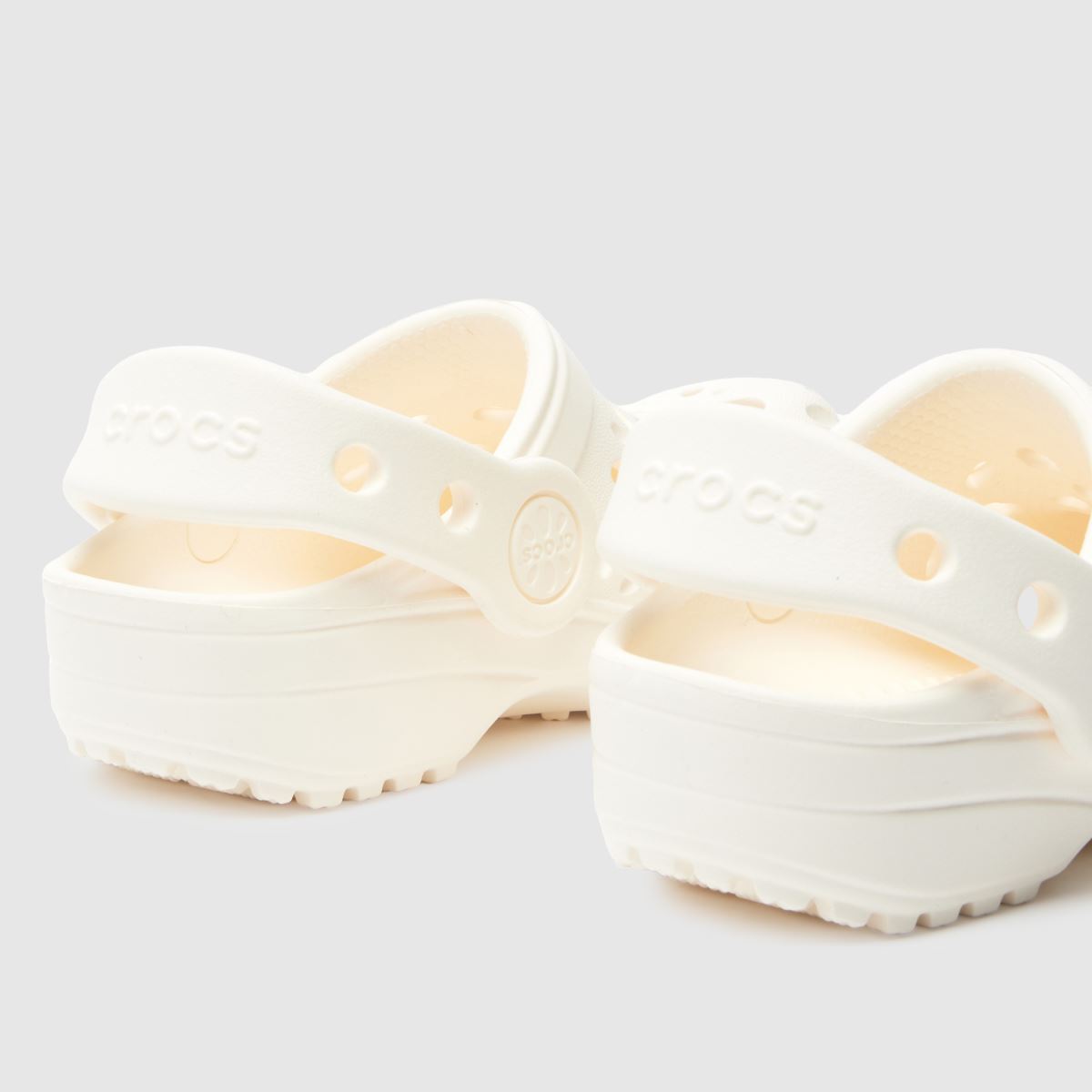 Schuh Crocs Classic Floral Cut Out Clog Girls Toddler In Off-White