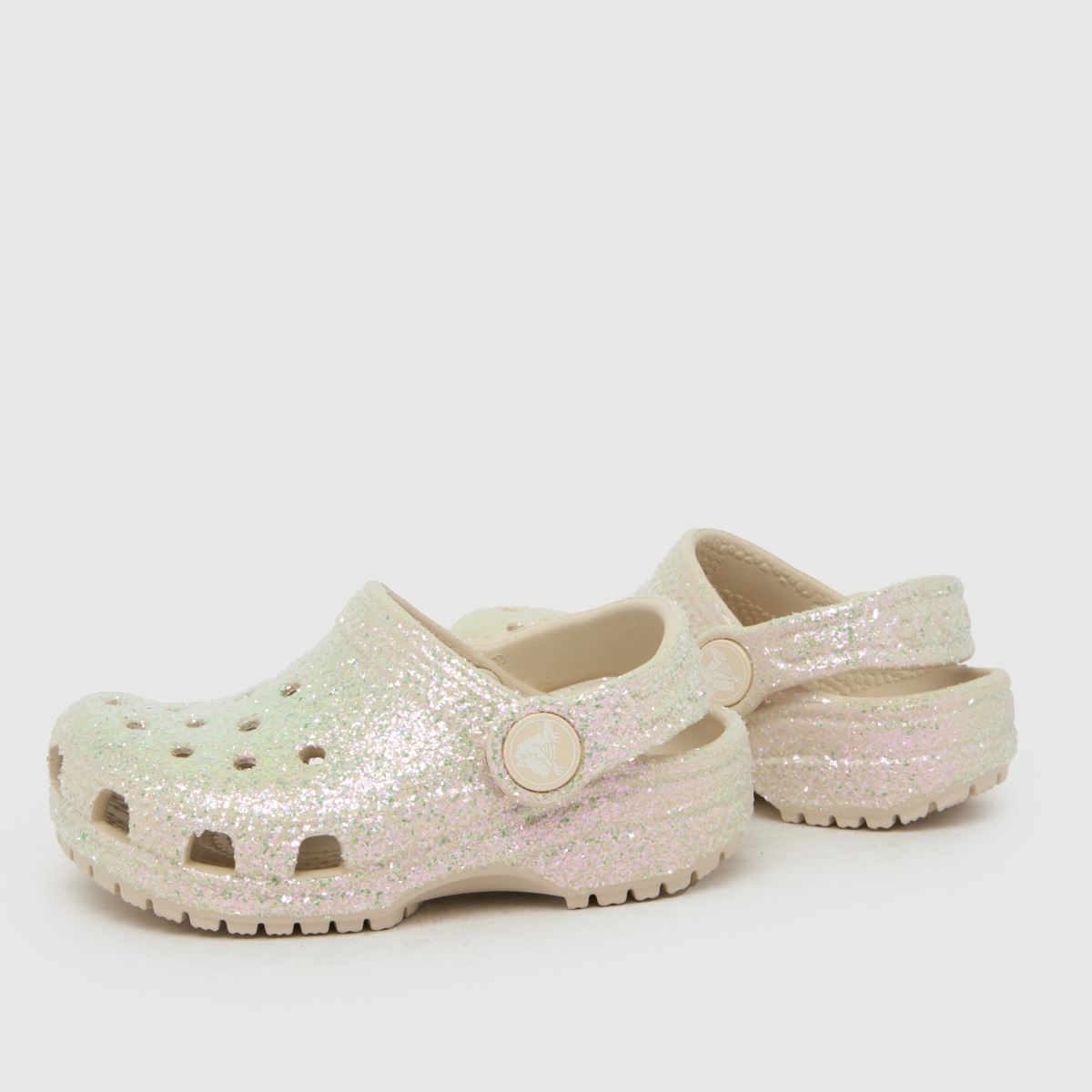 Schuh Crocs Classic Glitter Clog Girls Toddler In Beige Multi