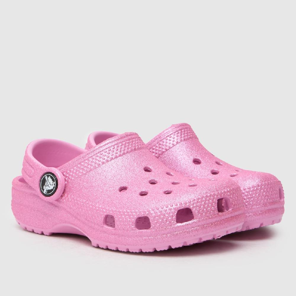 Schuh Crocs Classic Glitter Clog Girls Toddler In Pink