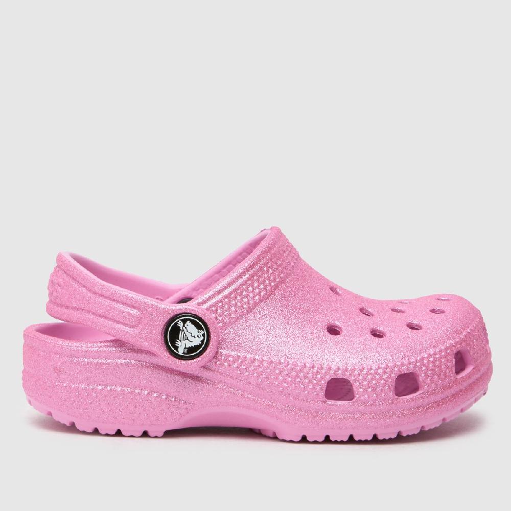 schuh Crocs Classic Glitter Clog Girls Toddler in Pink