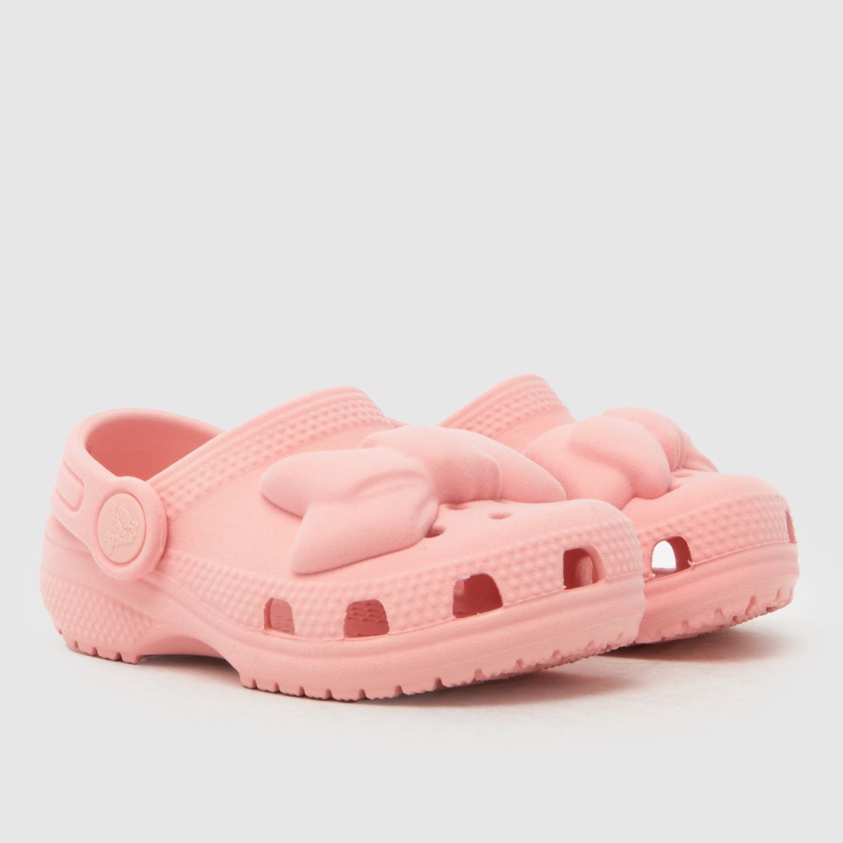 Schuh Crocs Classic Velvet Bow Clog Girls Toddler In Pale Pink