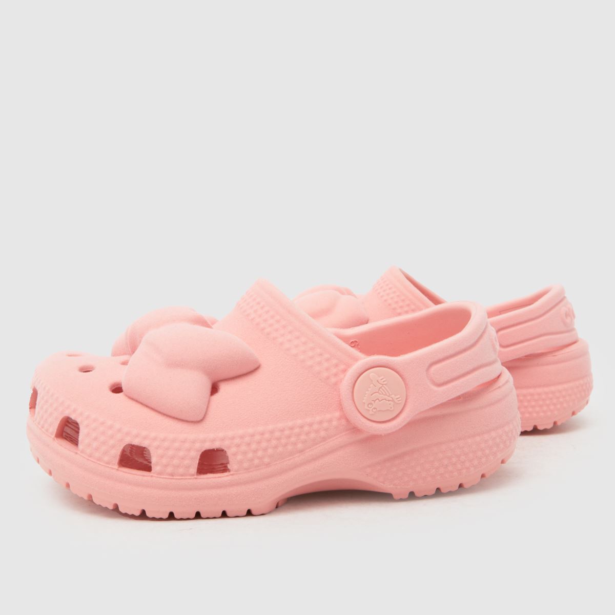 Schuh Crocs Classic Velvet Bow Clog Girls Toddler In Pale Pink