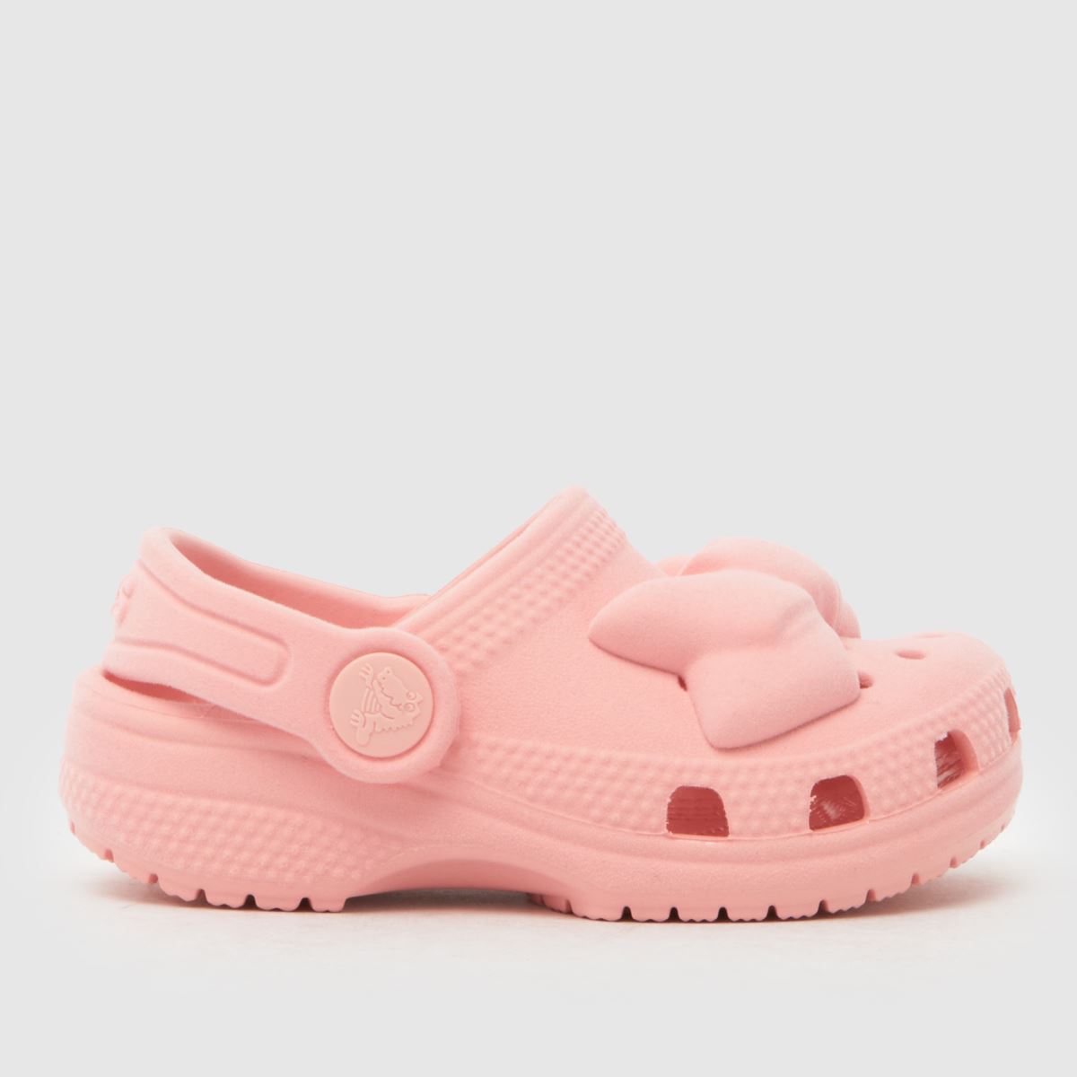 schuh Crocs Classic Velvet Bow Clog Girls Toddler in Pale Pink