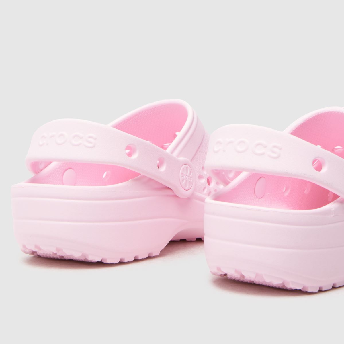 Schuh Crocs Floral Cut Out Clog Girls Youth In Pale Pink