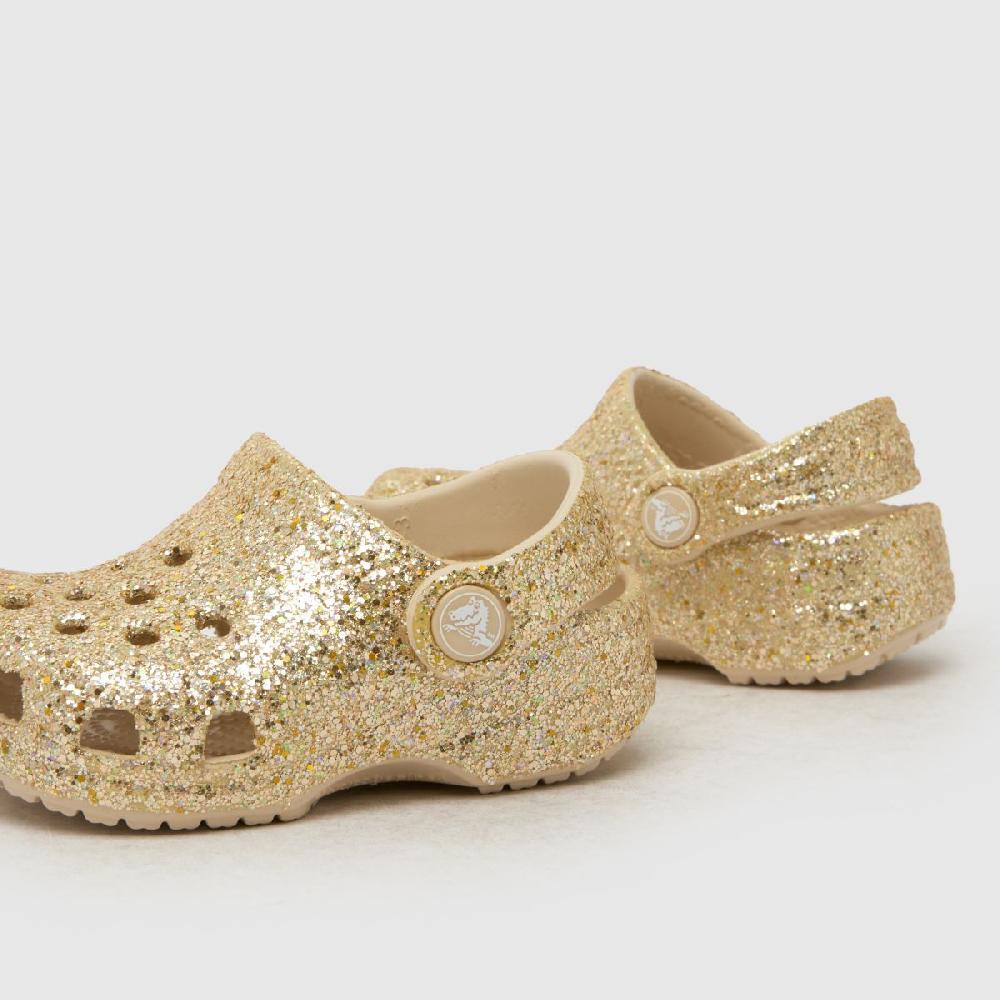 Schuh Crocs Littles Glitter Clog Girls Baby In Gold