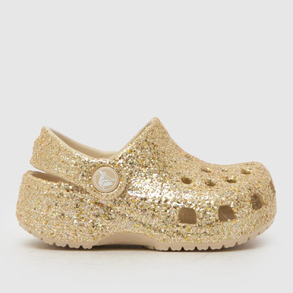 schuh Crocs Littles Glitter Clog Girls Baby in Gold