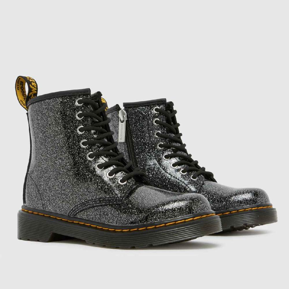 Schuh Dr Martens 1460 Glitter Girls Junior In Black & Silver