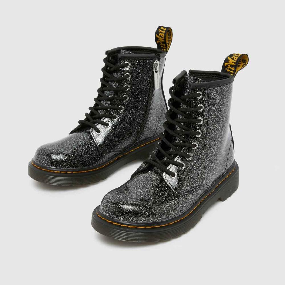 Schuh Dr Martens 1460 Glitter Girls Junior In Black & Silver
