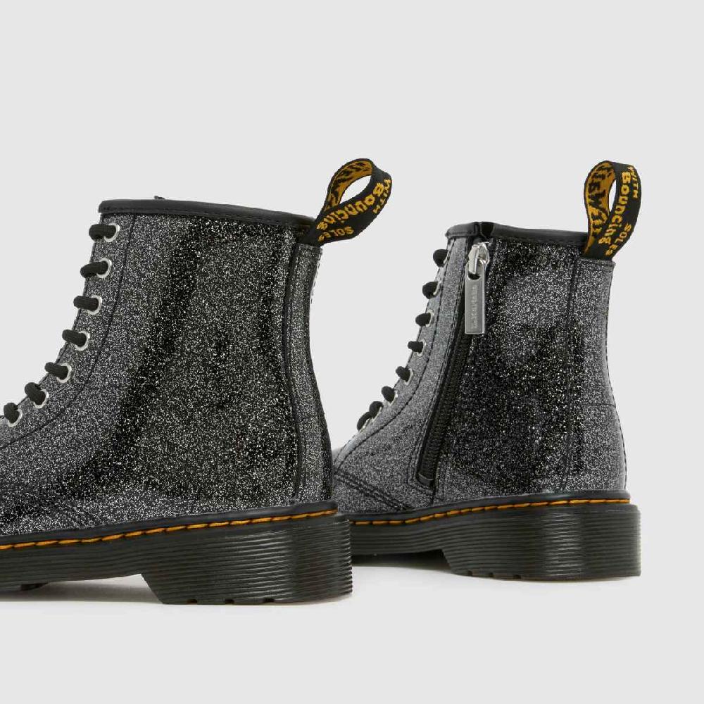 Schuh Dr Martens 1460 Glitter Girls Junior In Black & Silver