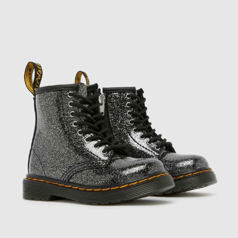 Schuh Dr Martens 1460 Glitter Girls Toddler In Black & Silver