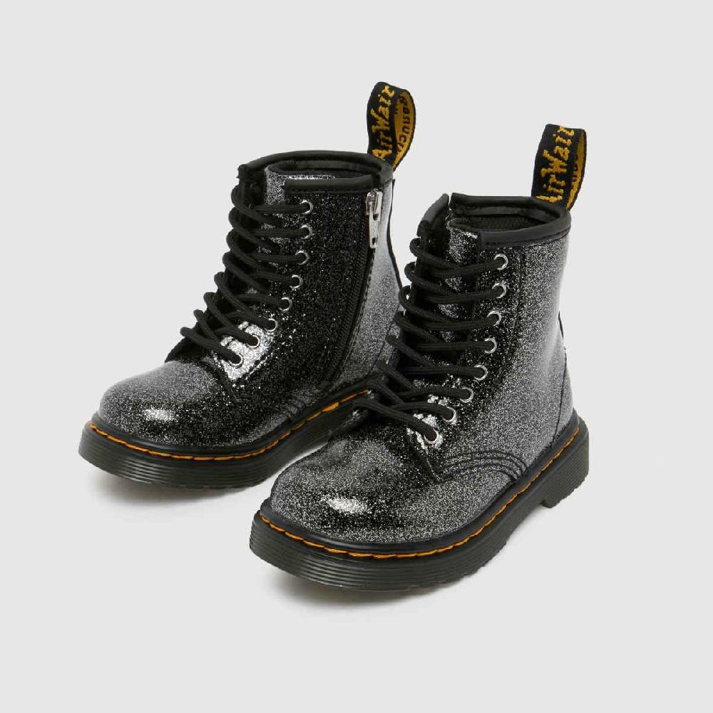 Schuh Dr Martens 1460 Glitter Girls Toddler In Black & Silver