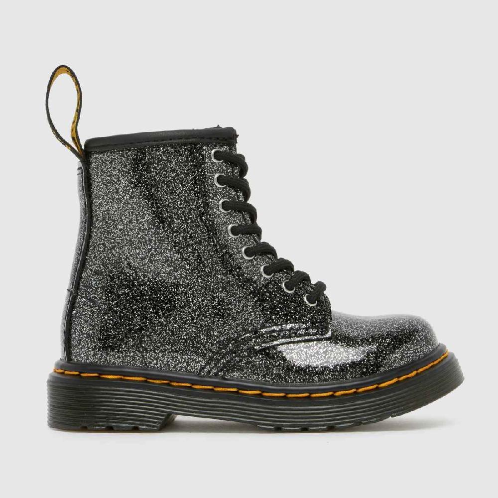 schuh Dr Martens 1460 Glitter Girls Toddler in Black & Silver