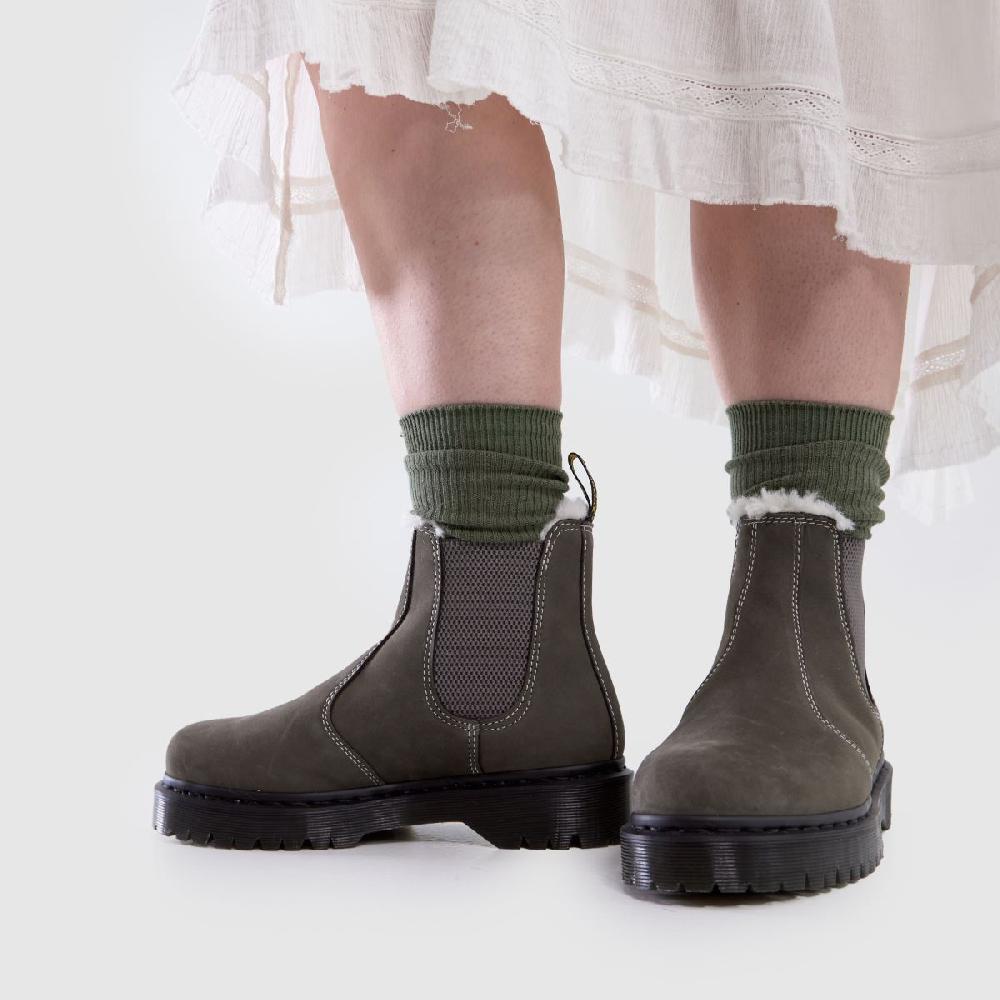 Schuh Dr Martens 2976 Bex Fur Lined Chelsea In Dark Grey