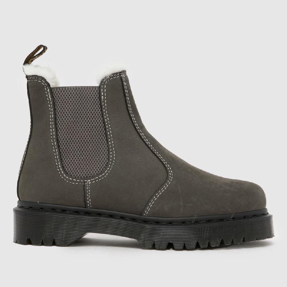 schuh Dr Martens 2976 Bex Fur Lined Chelsea in Dark Grey