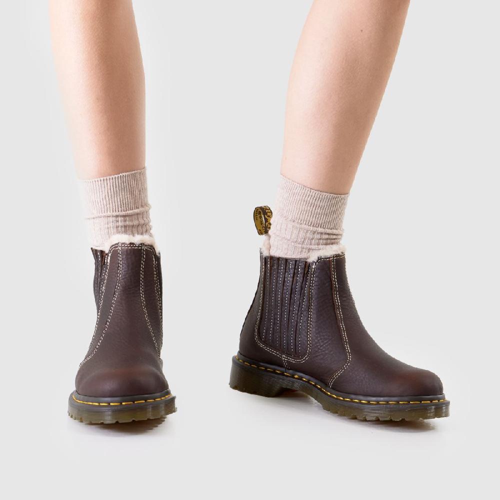 Schuh Dr Martens 2976 Leonore II Chelsea In Dark Brown