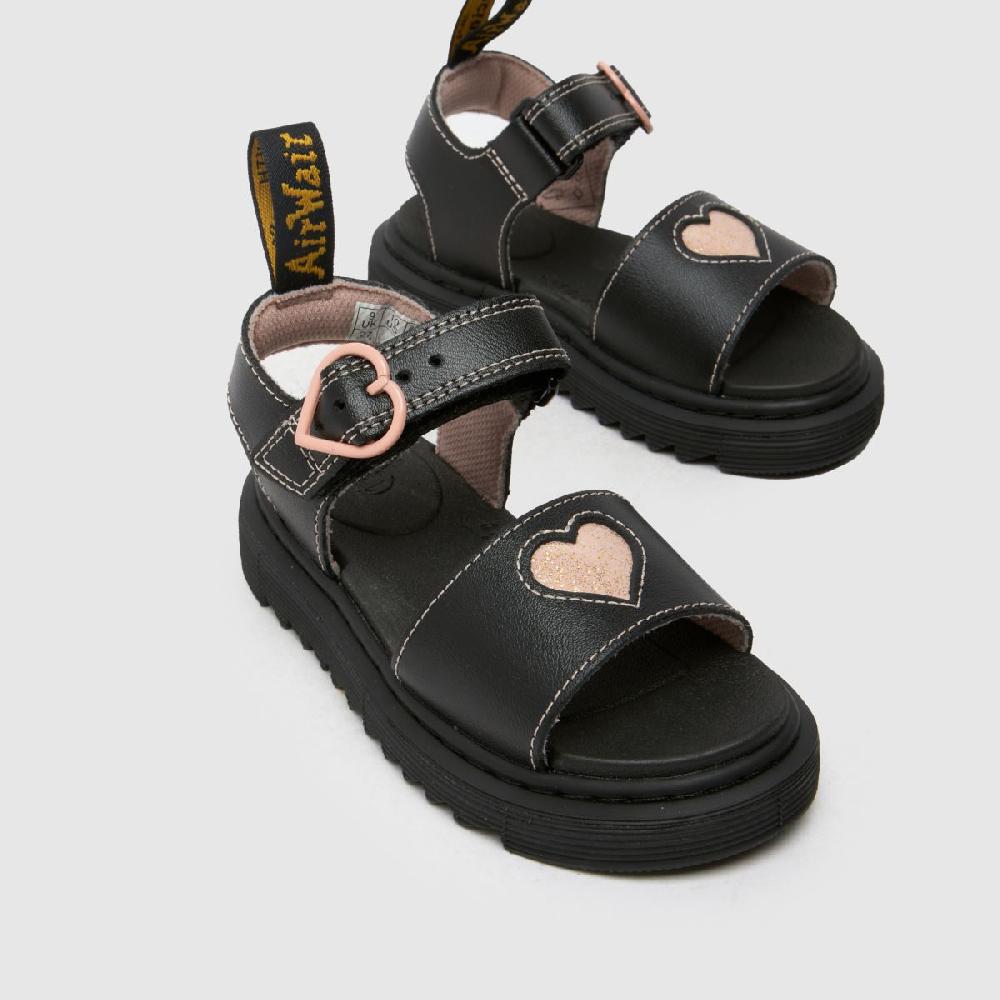 Schuh Dr Martens Marlowe Hearts Girls Toddler In Black & Pink