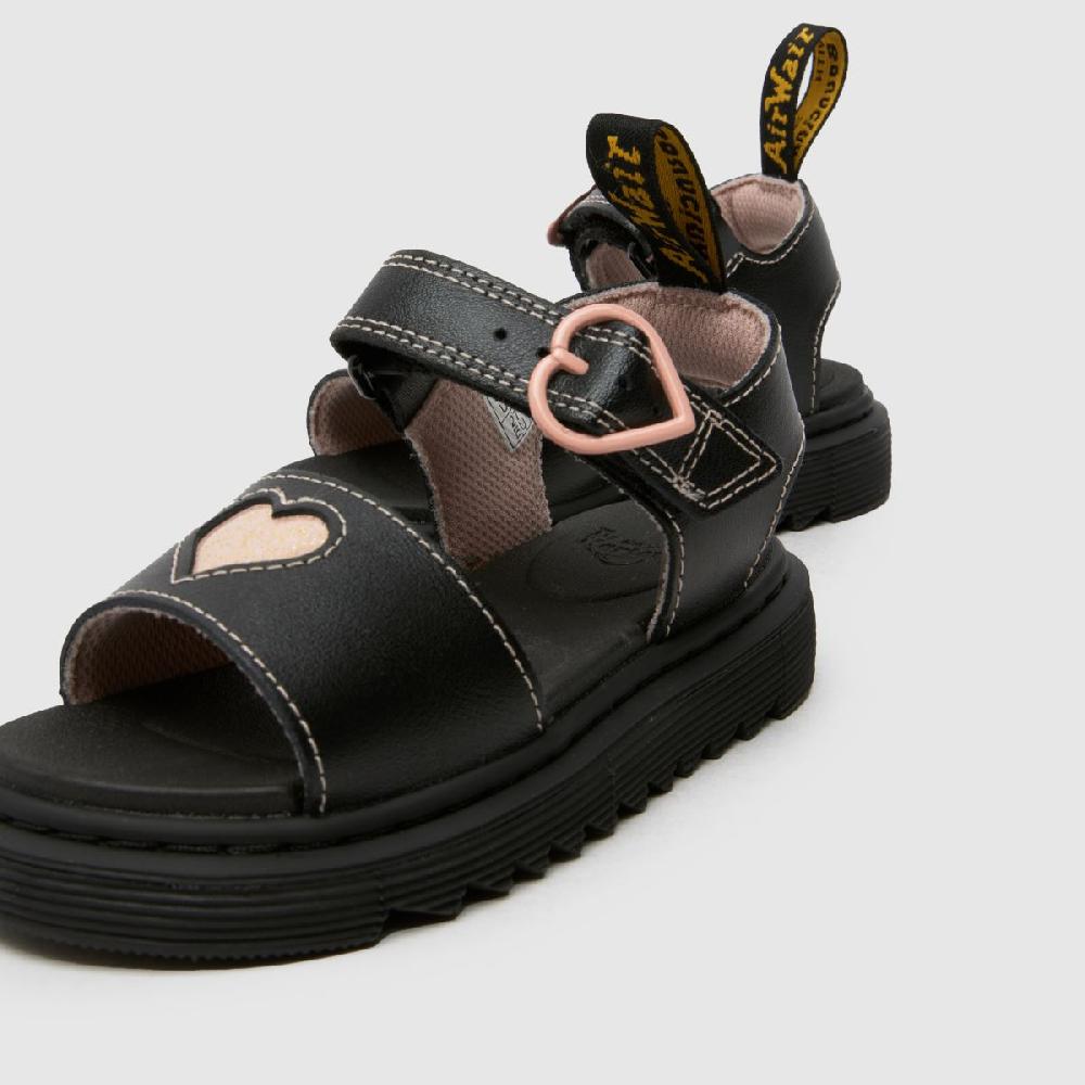 Schuh Dr Martens Marlowe Hearts Girls Toddler In Black & Pink
