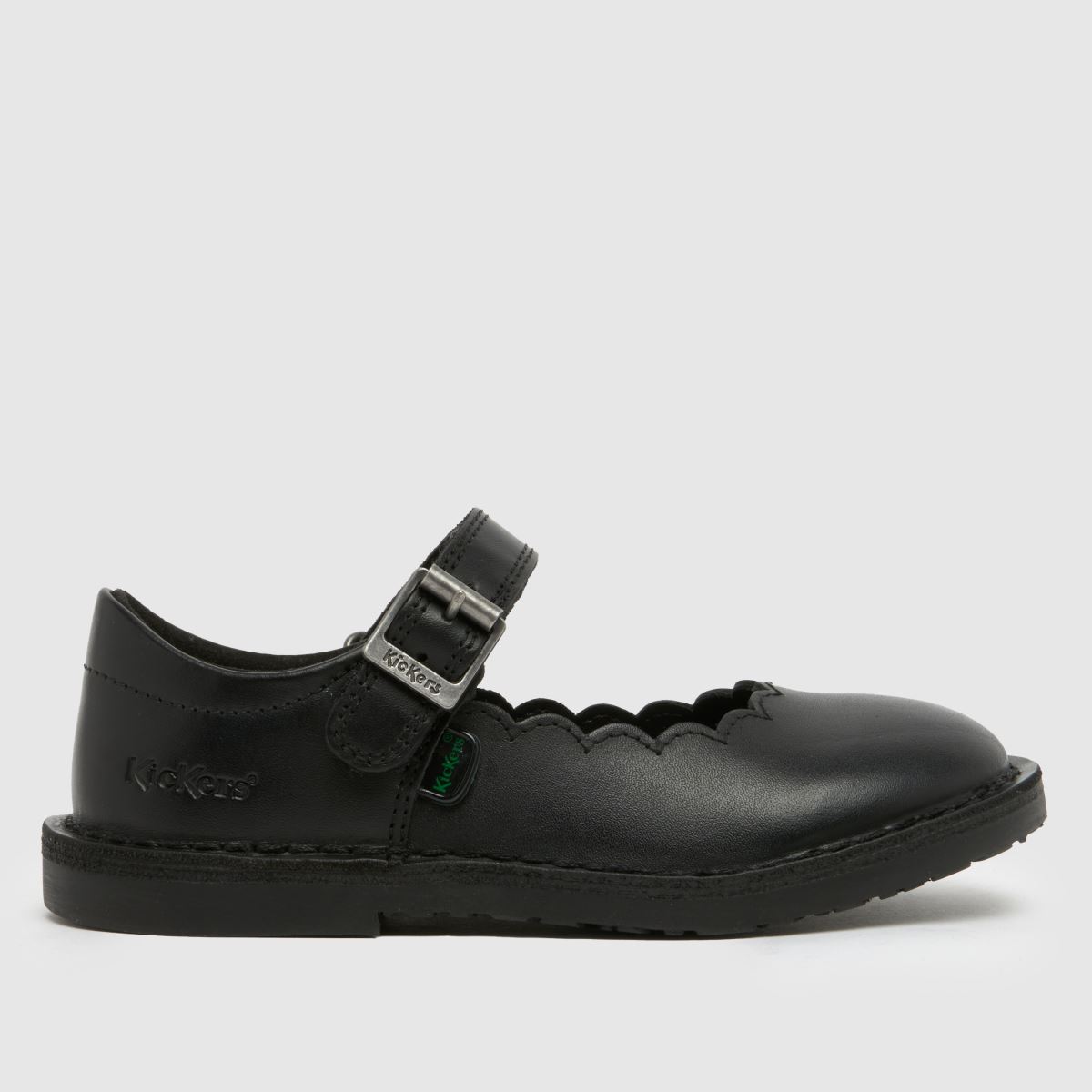 schuh Kickers Adlar Mary Jane Scallop Girls Toddler in Black