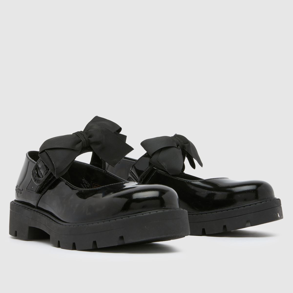 Schuh Kickers Kick Kori Mary Jane Bow Girls Youth In Black