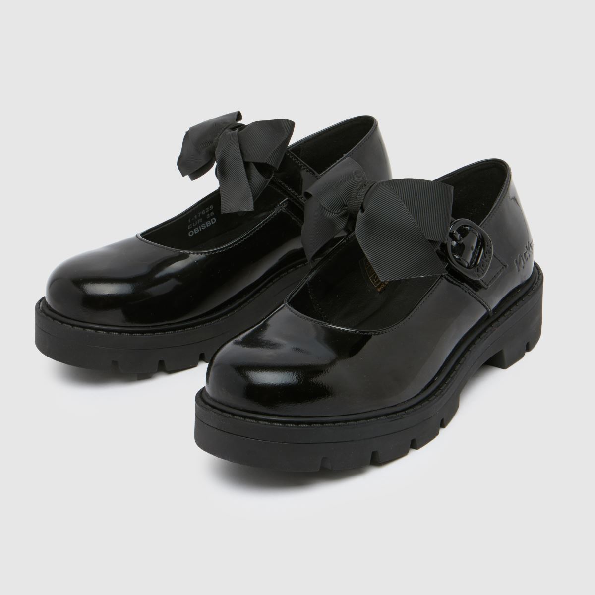 Schuh Kickers Kick Kori Mary Jane Bow Girls Youth In Black