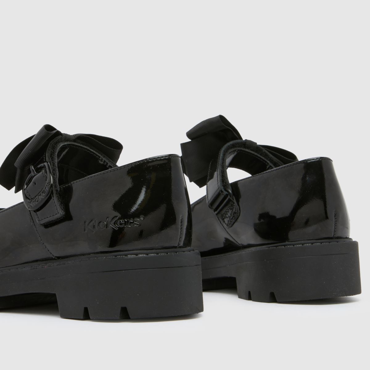 Schuh Kickers Kick Kori Mary Jane Bow Girls Youth In Black