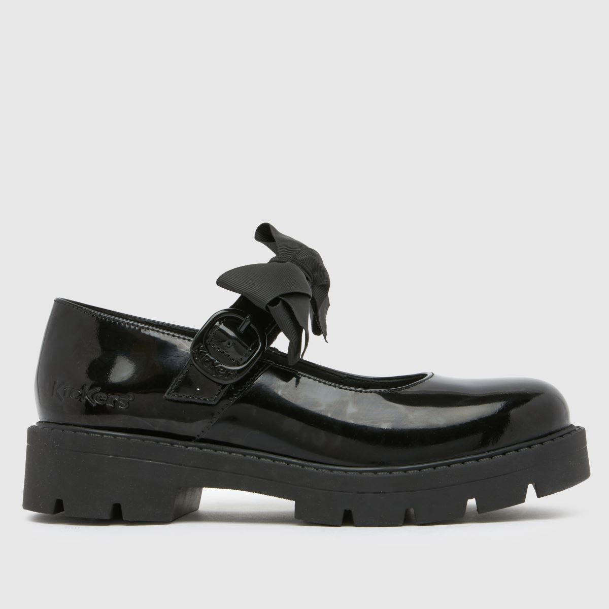 schuh Kickers Kick Kori Mary Jane Bow Girls Youth in Black