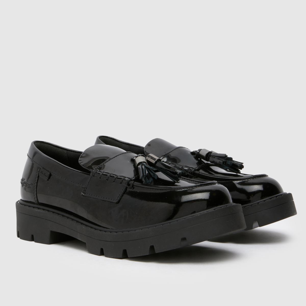 Schuh Kickers Kick Kori Tassel Loafers Girls Junior In Black