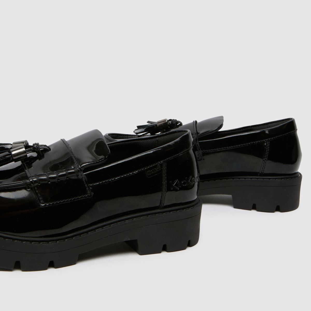 Schuh Kickers Kick Kori Tassel Loafers Girls Junior In Black