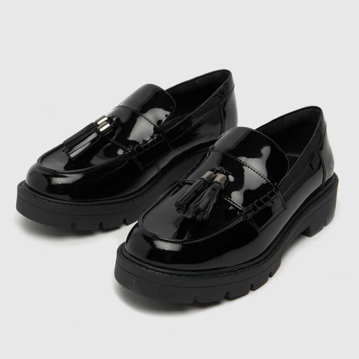 Schuh Kickers Kick Kori Tassle Loafer Girls Youth In Black