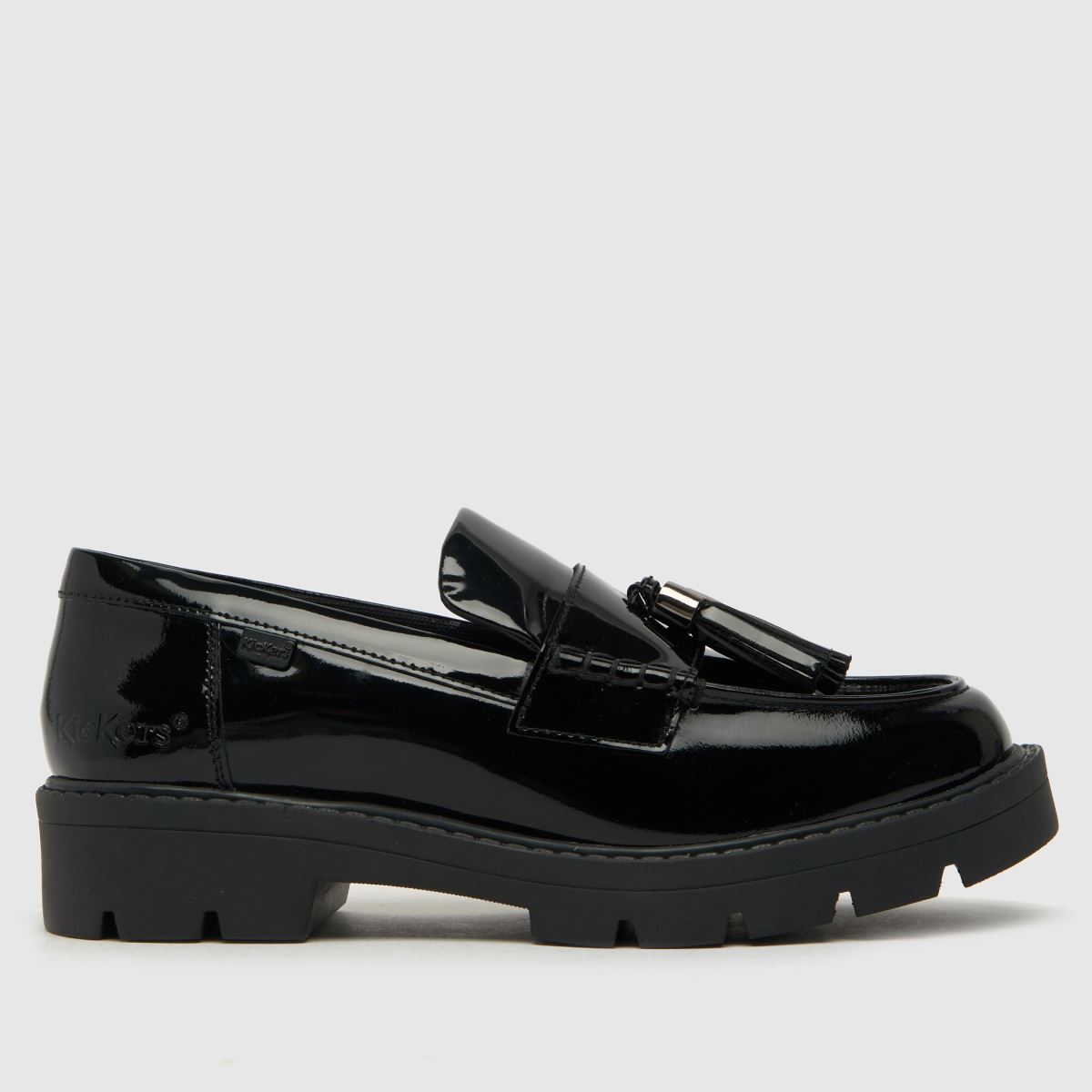 schuh Kickers Kick Kori Tassle Loafer Girls Youth in Black
